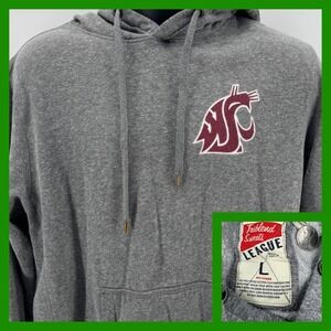Washington State Cougars League‎ Triblend NCAA Gray Hoodie - Men's L